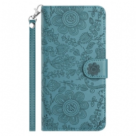 Peněženková Pouzdra Samsung Galaxy S25 5g Květinový Potisk