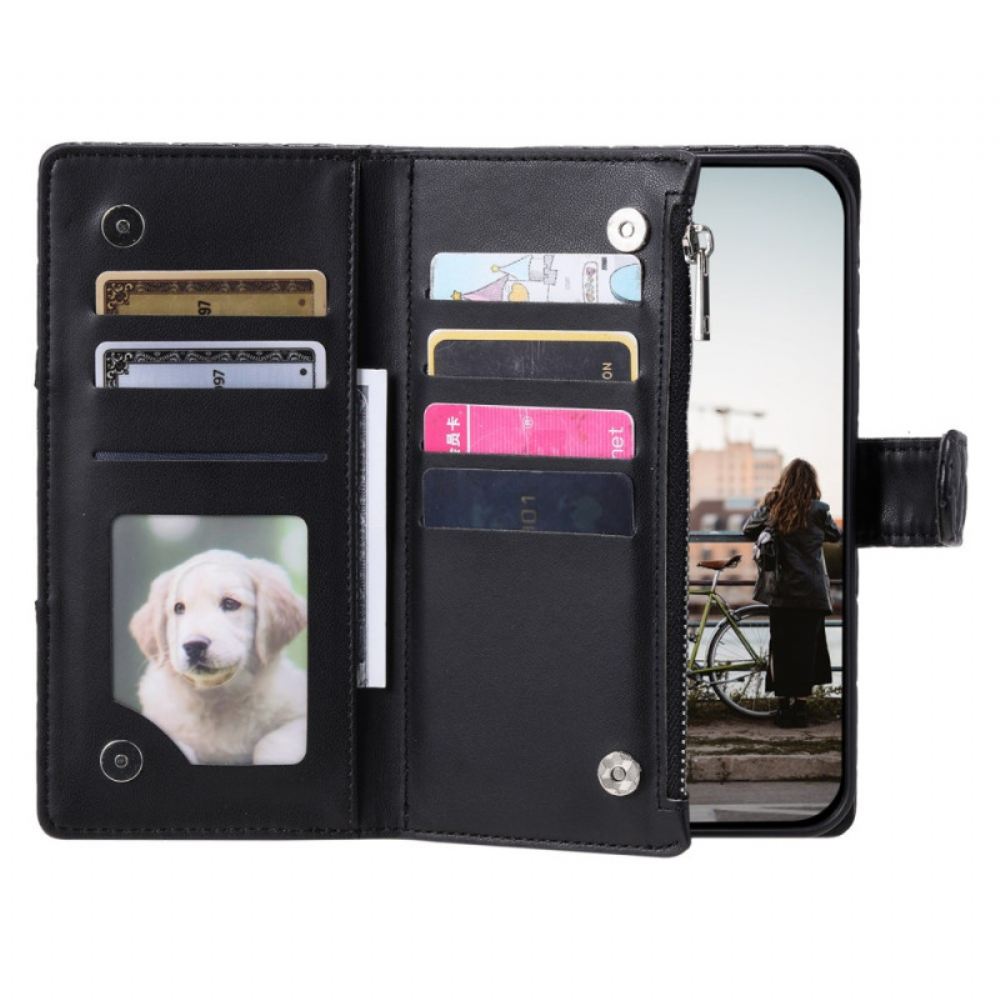 Peněženková Pouzdra Samsung Galaxy S25 5g Prošívaná Peněženka Na Zip