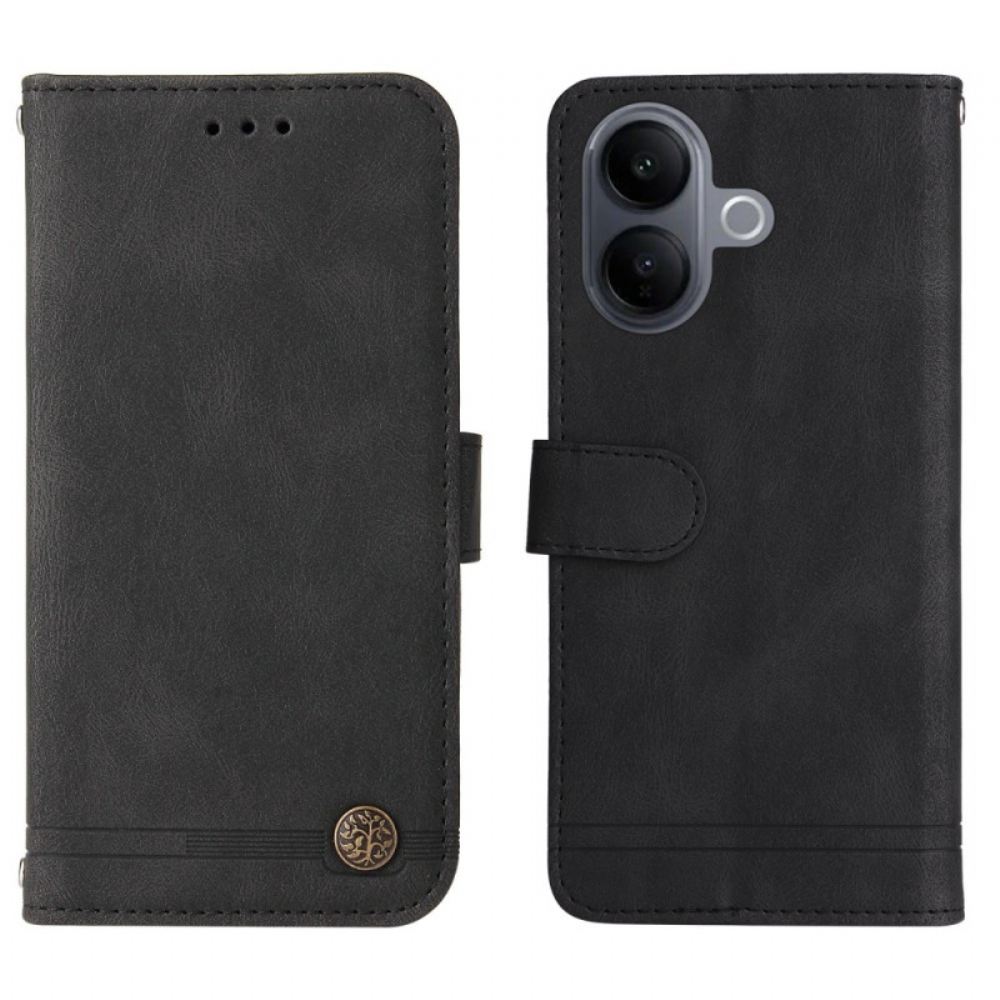 Peněženková Pouzdra Vivo V60 Lite Kryty Na Mobil Dekorativní Nýt