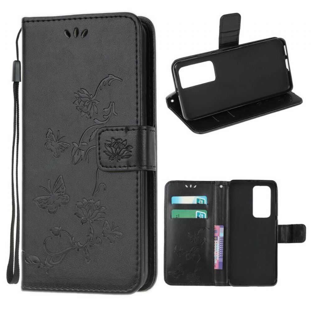 Flipové Pouzdro Na Xiaomi Mi 10T / 10T Pro Asijští Motýli A Květiny