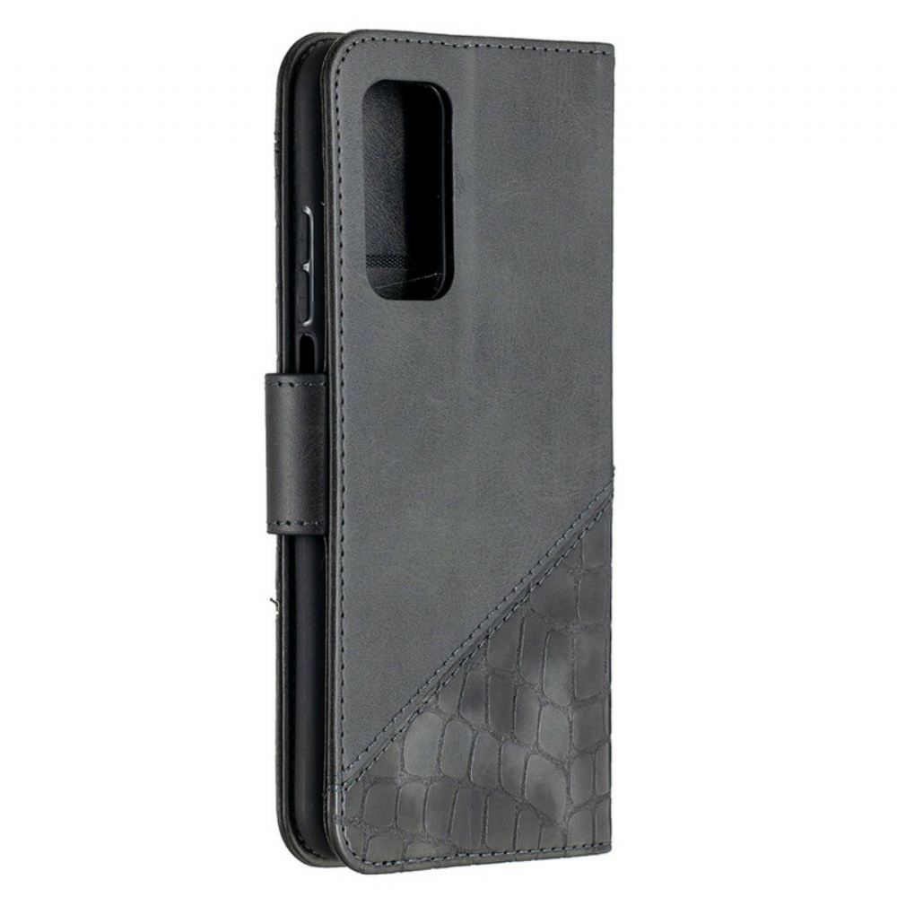 Flipové Pouzdro Na Xiaomi Mi 10T / 10T Pro Klasický Efekt Krokodýlí Kůže