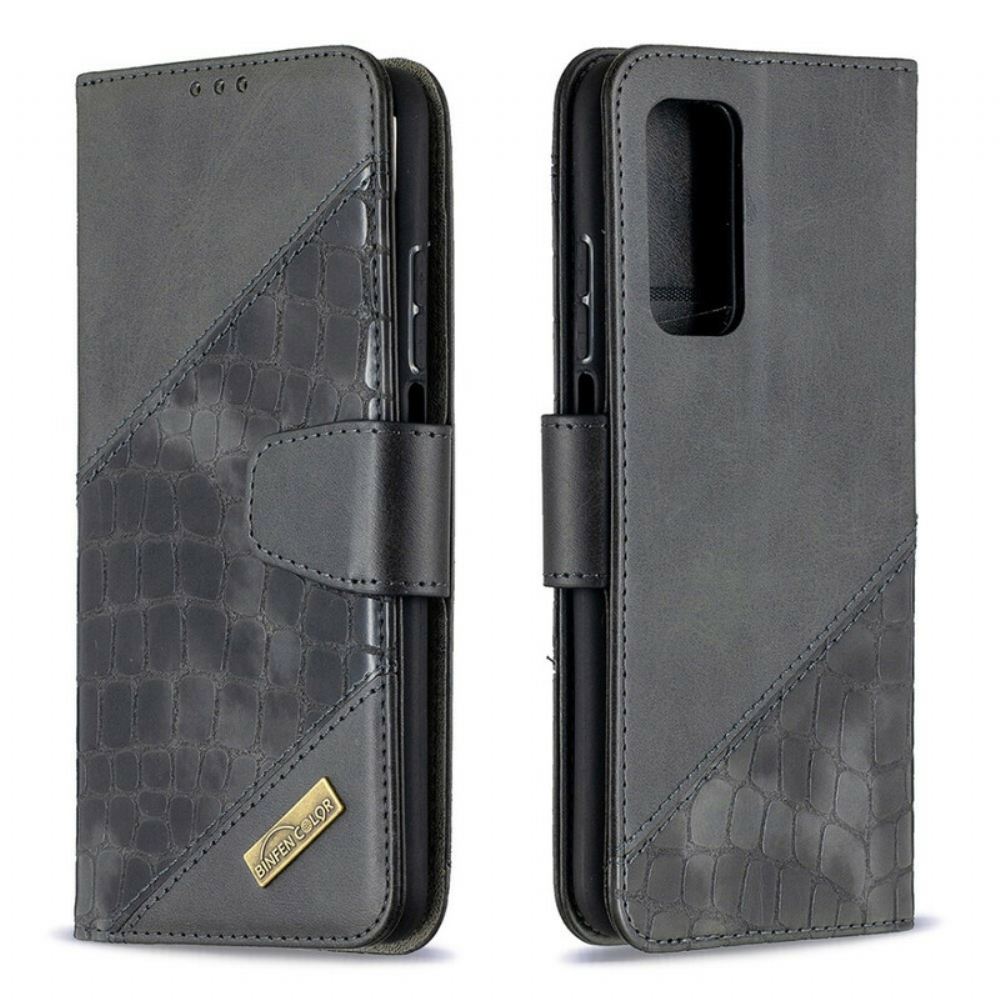Flipové Pouzdro Na Xiaomi Mi 10T / 10T Pro Klasický Efekt Krokodýlí Kůže