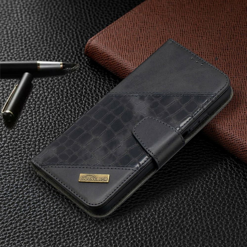 Flipové Pouzdro Na Xiaomi Mi 10T / 10T Pro Klasický Efekt Krokodýlí Kůže