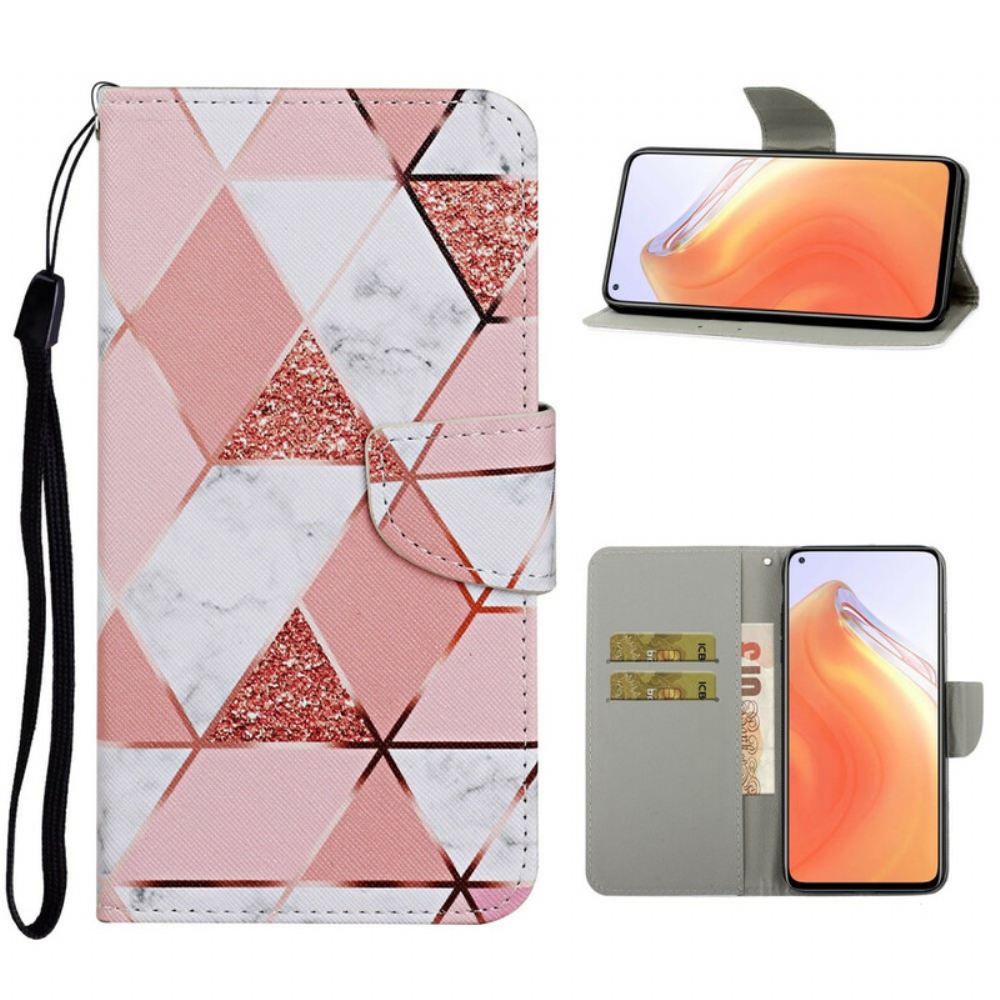 Flipové Pouzdro Na Xiaomi Mi 10T / 10T Pro Růžová Grafika