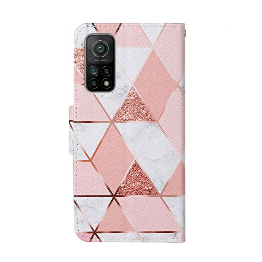 Flipové Pouzdro Na Xiaomi Mi 10T / 10T Pro Růžová Grafika