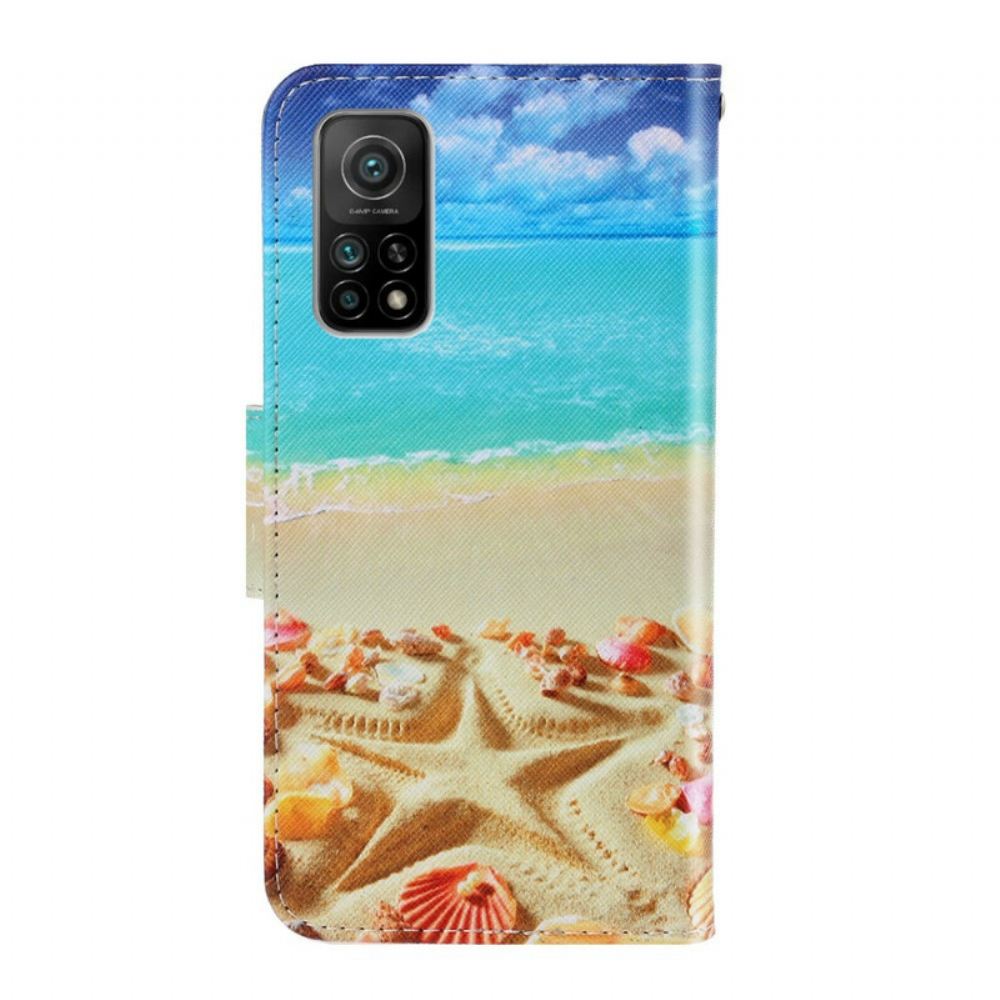 Kožené Pouzdro Na Xiaomi Mi 10T / 10T Pro Na Lana Strappy Beach
