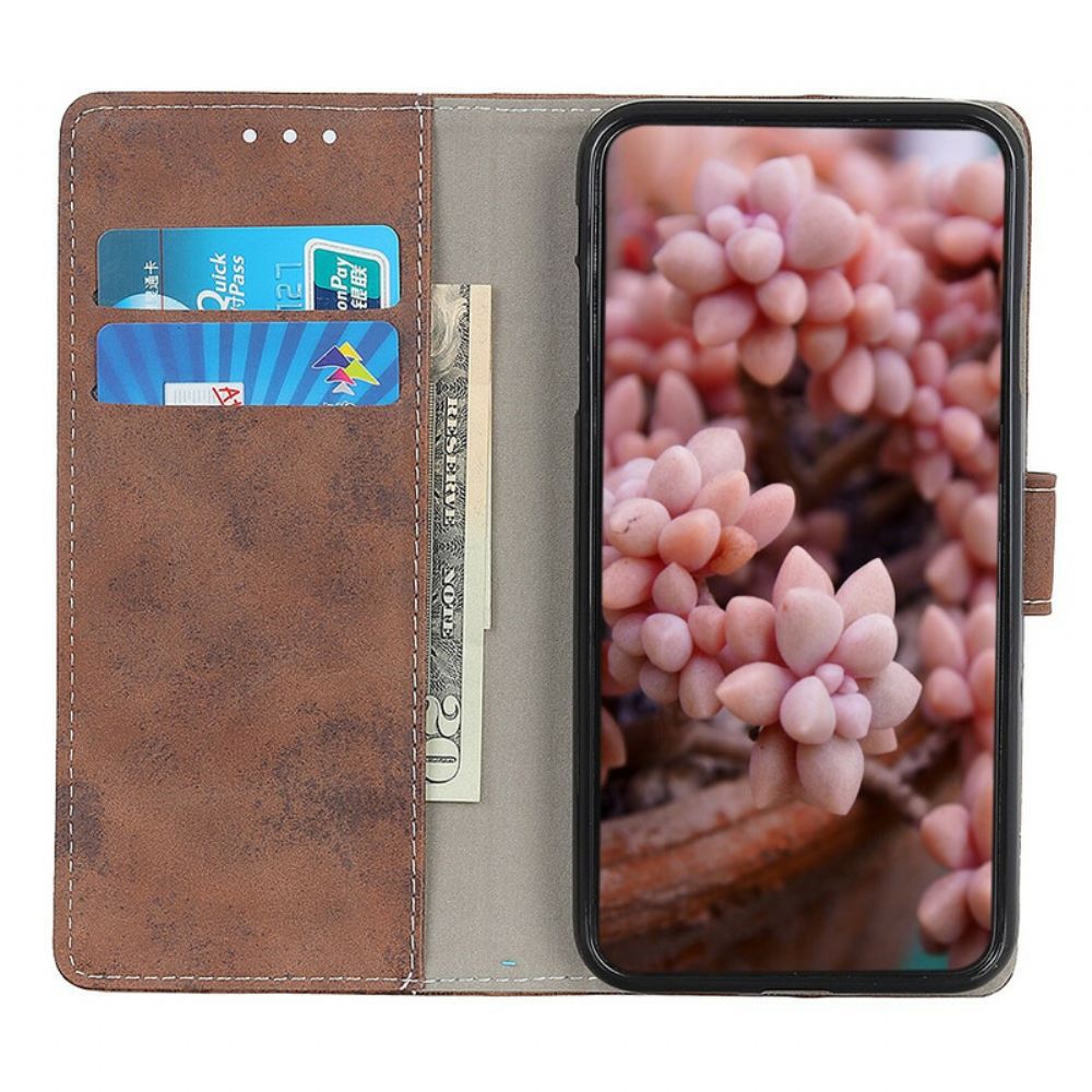Kožené Pouzdro Na Xiaomi Mi 10T / 10T Pro Vintage Kožený Efekt