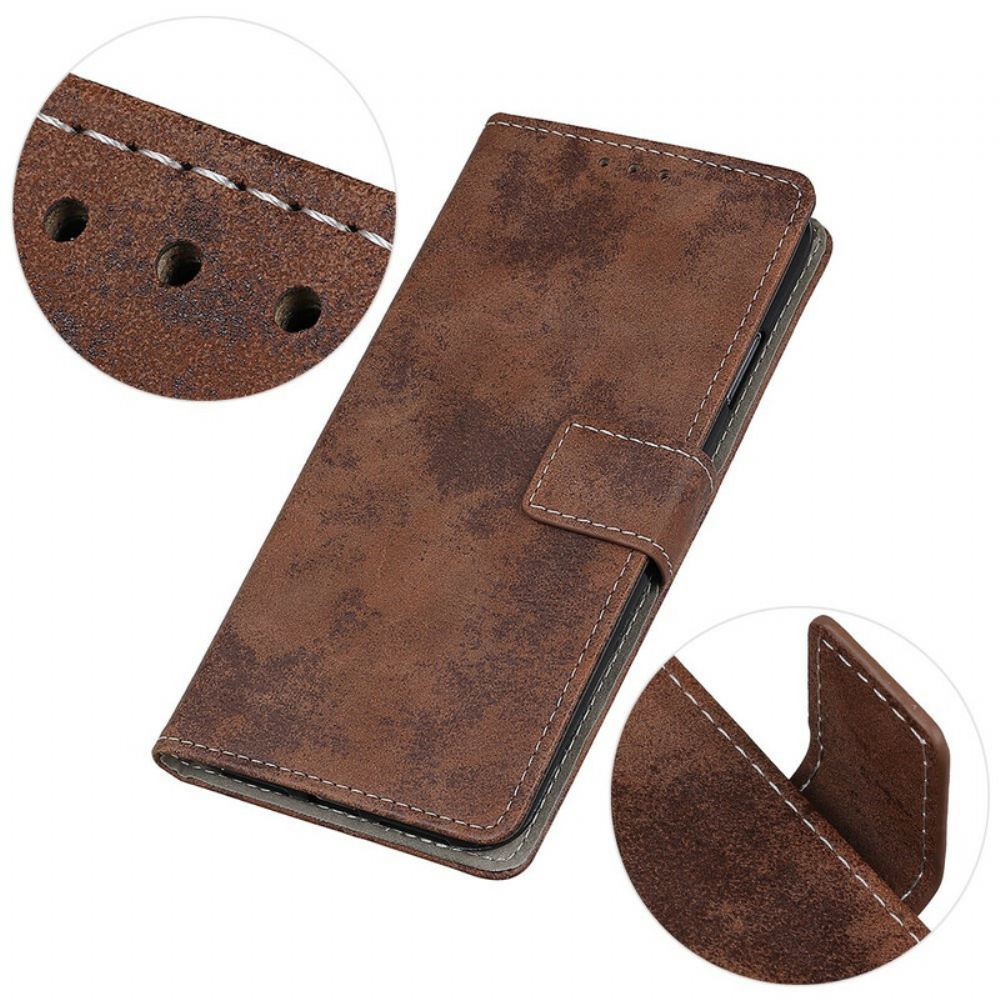 Kožené Pouzdro Na Xiaomi Mi 10T / 10T Pro Vintage Kožený Efekt