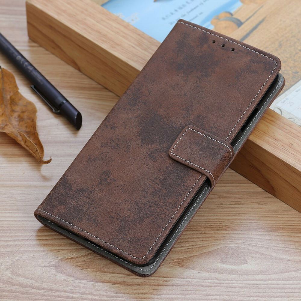 Kožené Pouzdro Na Xiaomi Mi 10T / 10T Pro Vintage Kožený Efekt