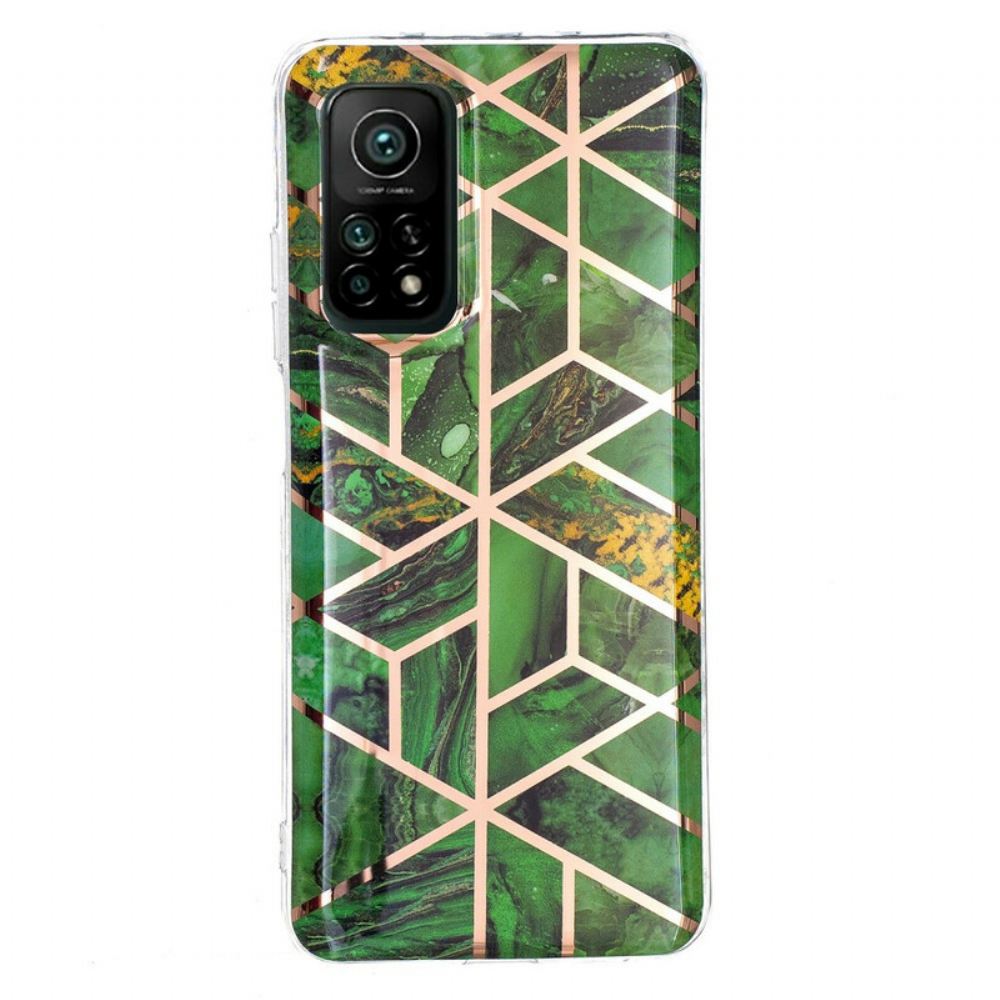 Kryty Na Mobil Na Xiaomi Mi 10T / 10T Pro Barevný Geometrický Mramor 2