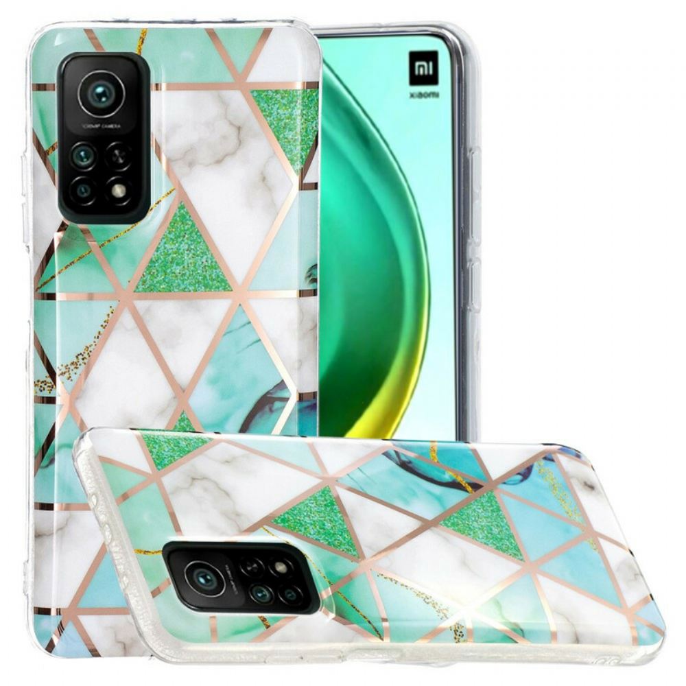 Kryty Na Mobil Na Xiaomi Mi 10T / 10T Pro Barevný Geometrický Mramor 2