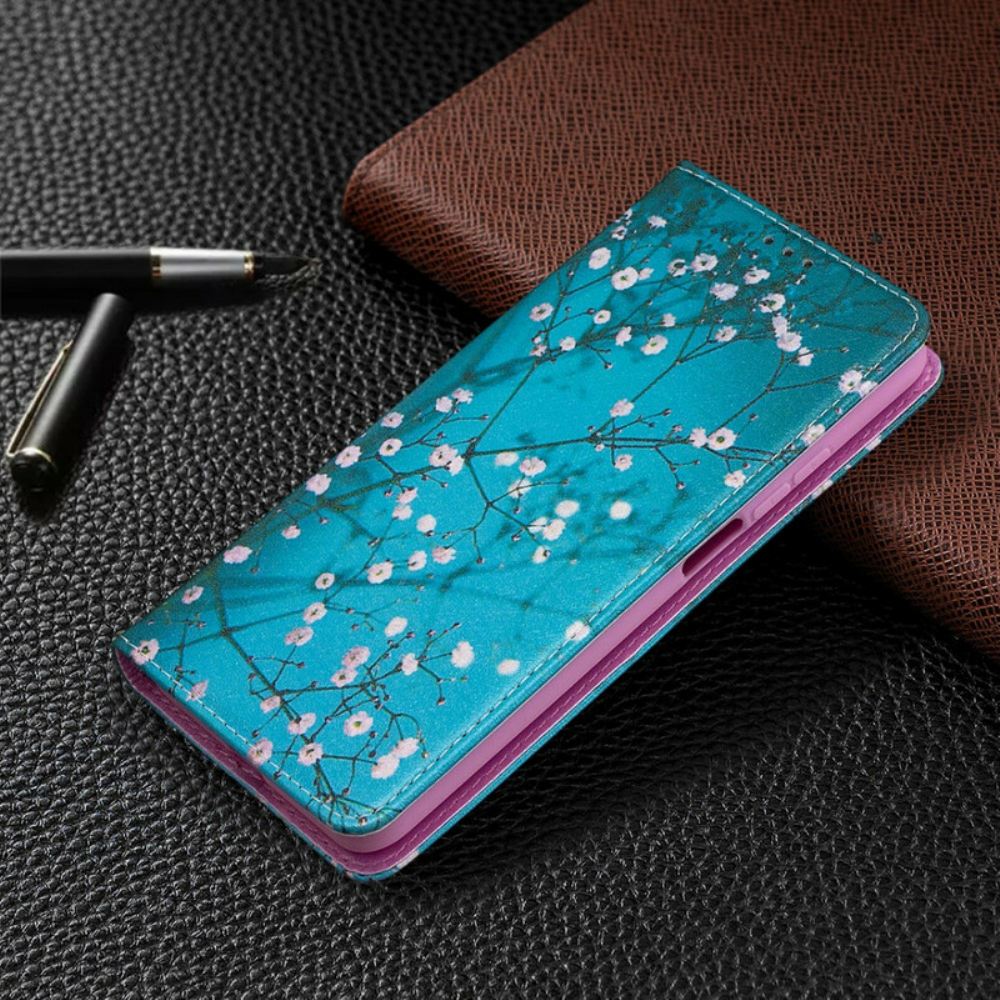 Kryty Na Mobil Na Xiaomi Mi 10T / 10T Pro Flipové Pouzdro Kvetoucí Větve