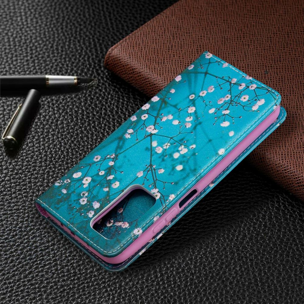 Kryty Na Mobil Na Xiaomi Mi 10T / 10T Pro Flipové Pouzdro Kvetoucí Větve