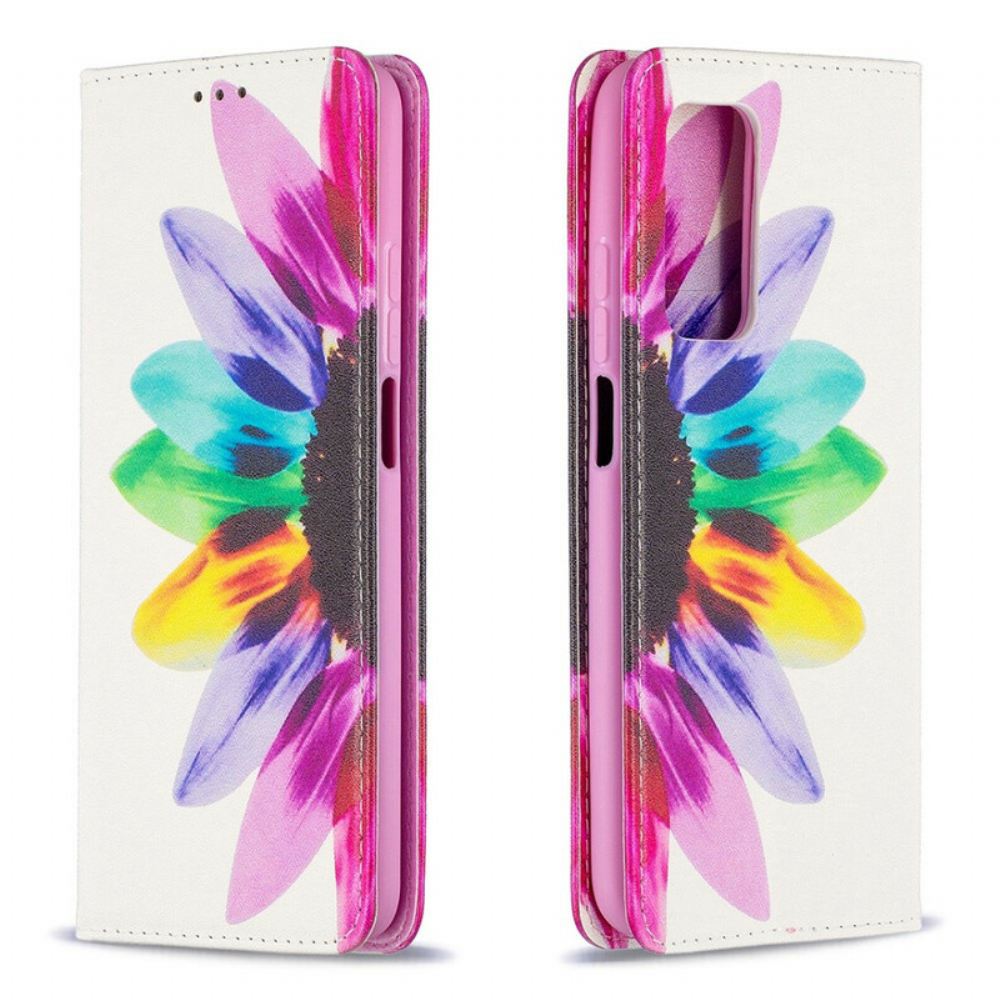 Kryty Na Mobil Na Xiaomi Mi 10T / 10T Pro Flipové Pouzdro Květina Akvarelu