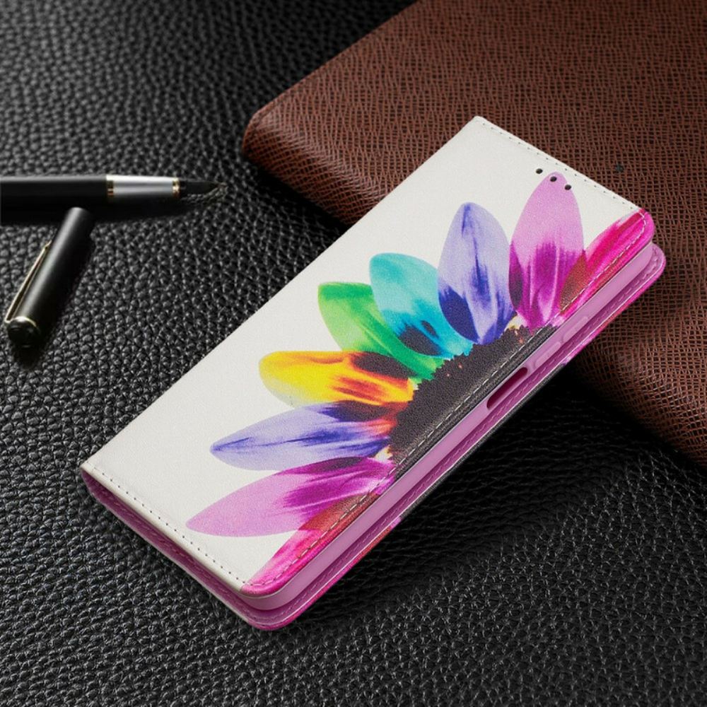 Kryty Na Mobil Na Xiaomi Mi 10T / 10T Pro Flipové Pouzdro Květina Akvarelu