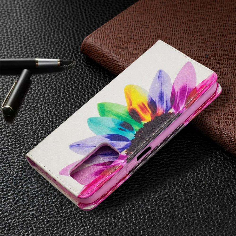 Kryty Na Mobil Na Xiaomi Mi 10T / 10T Pro Flipové Pouzdro Květina Akvarelu