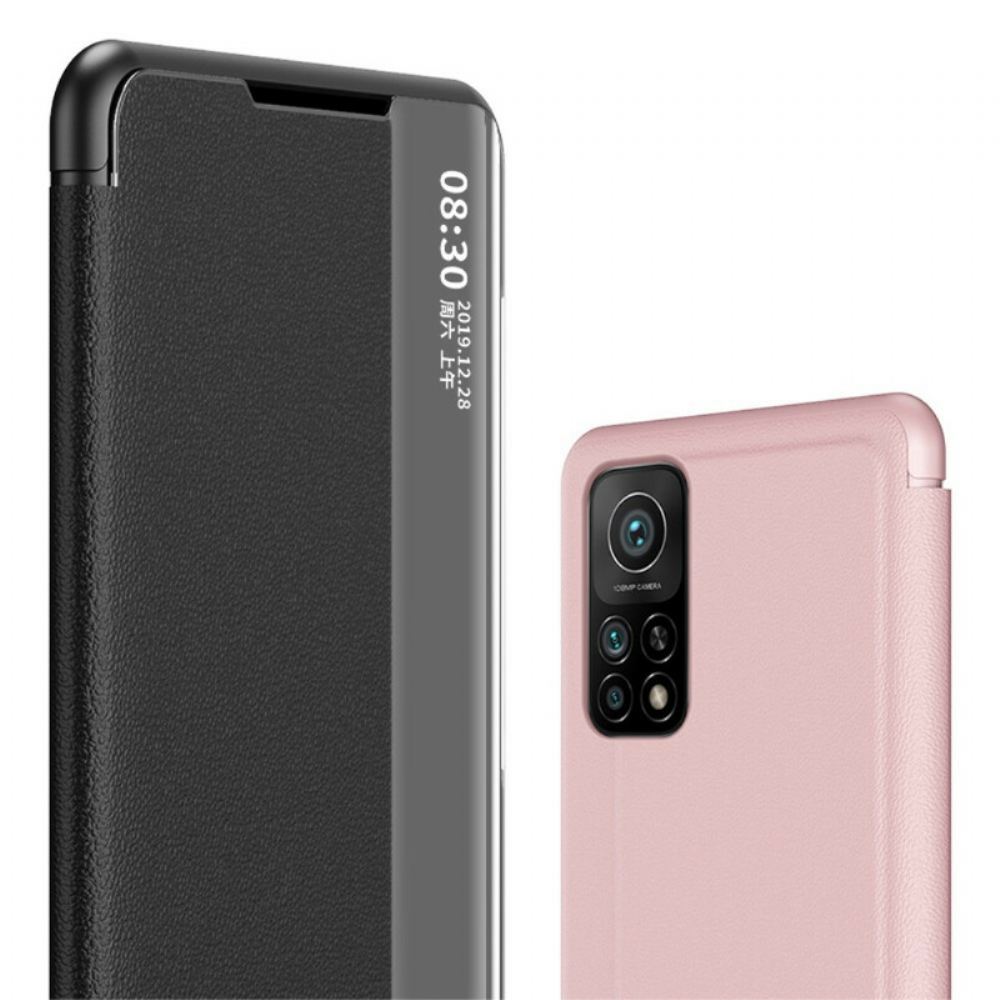Kryty Na Mobil Na Xiaomi Mi 10T / 10T Pro Texturovaná Umělá Kůže