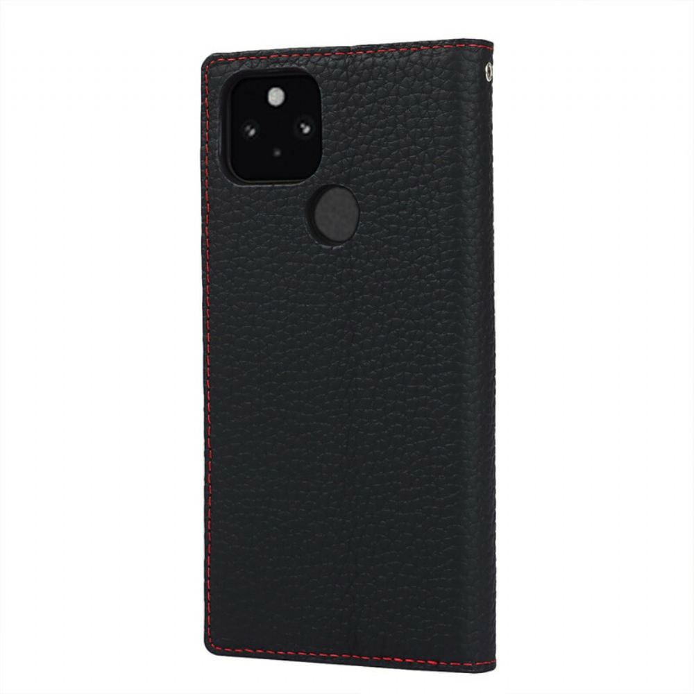 Kryty Na Mobil Na Google Pixel 5A Na Lana Flipové Pouzdro Originální Kožený Řemínek Litchi