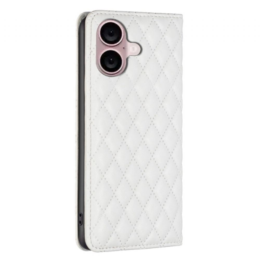 Kožené Pouzdro iPhone 16 Plus Kryty Na Mobil Prošívaná Binfen Barva
