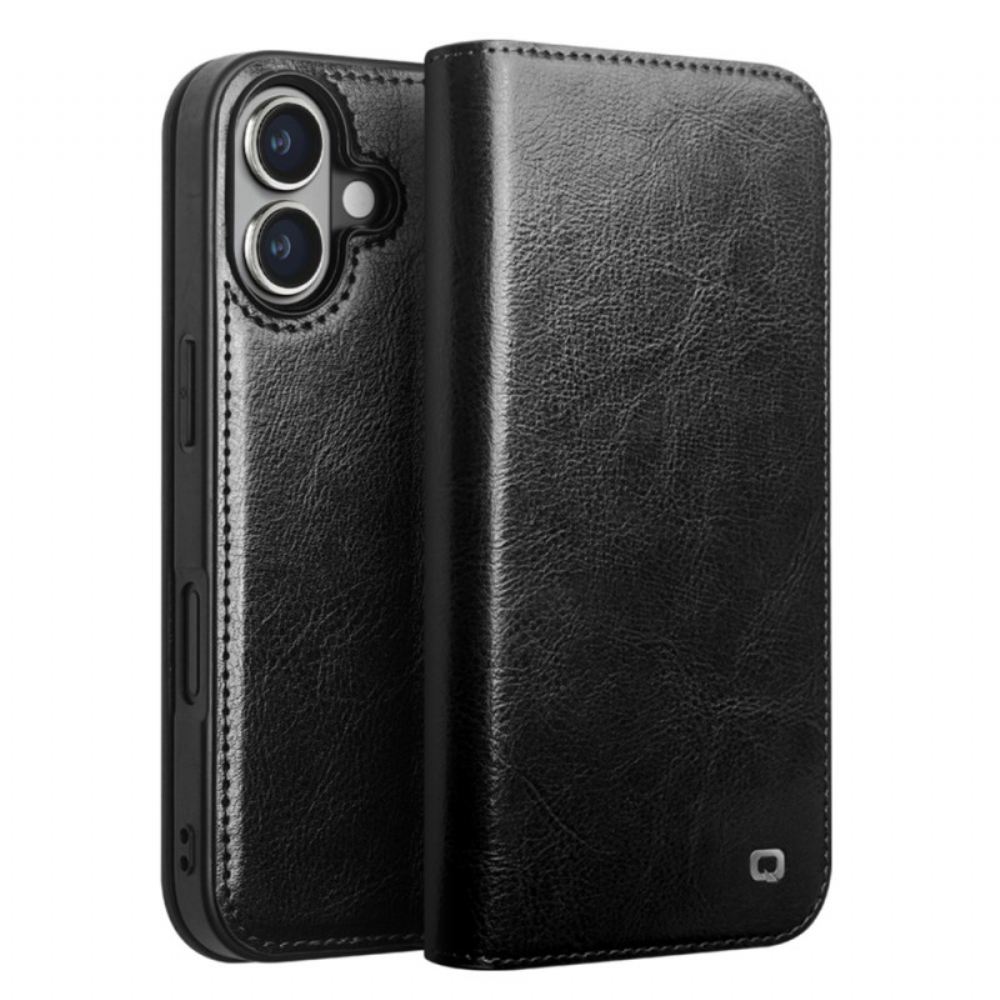 Kožené Pouzdro iPhone 16 Plus Kryty Na Mobil Qialino