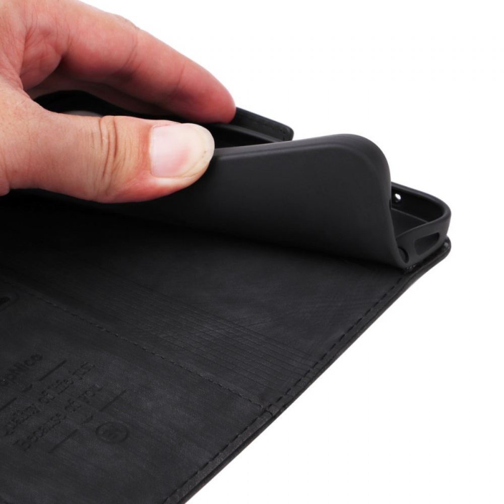 Kožený Kryt iPhone 16 Plus Betopnice Přední Držák Karty