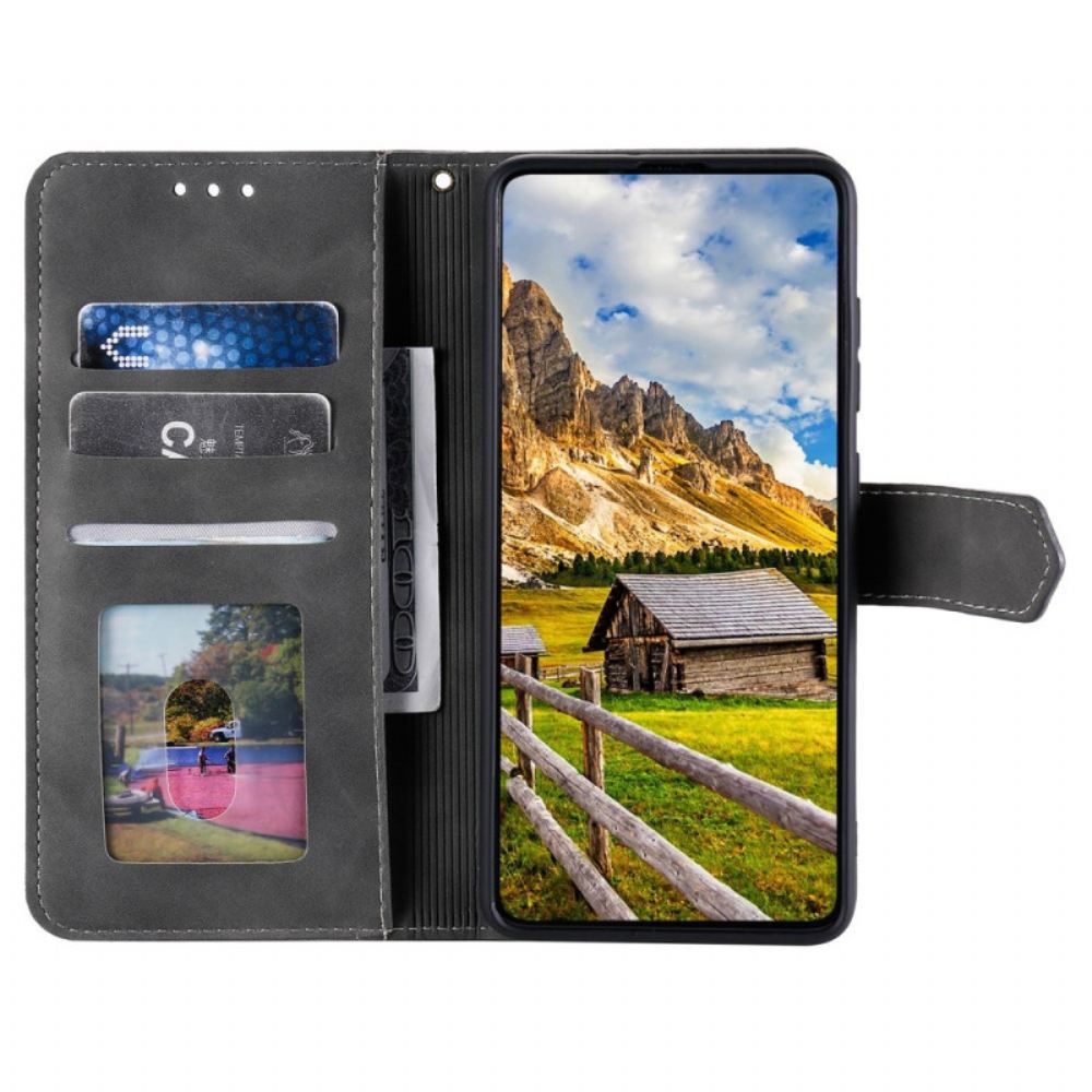 Kožený Kryt iPhone 16 Plus Dvoubarevná Peněženka