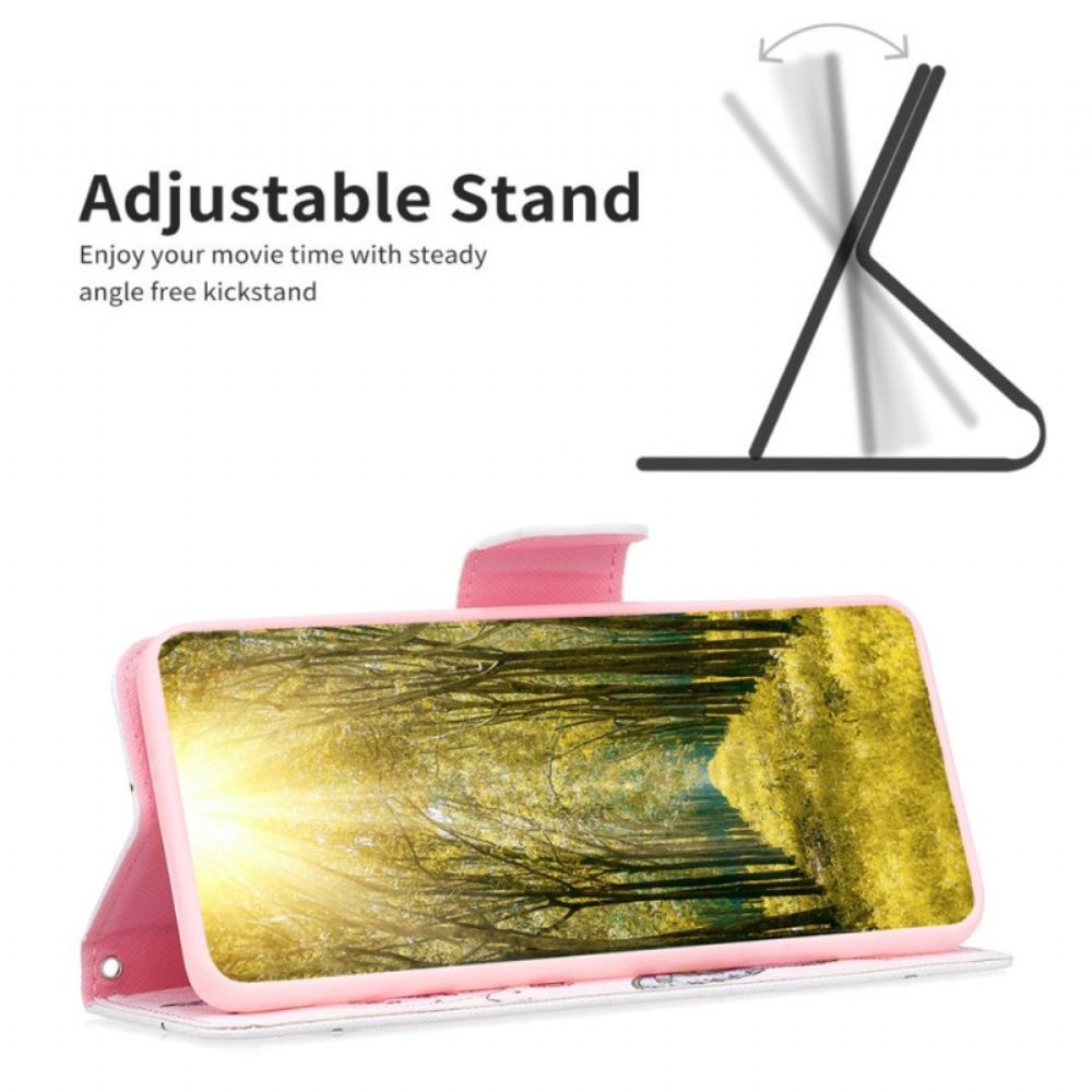 Kožený Kryt iPhone 16 Plus Květiny A Motýli