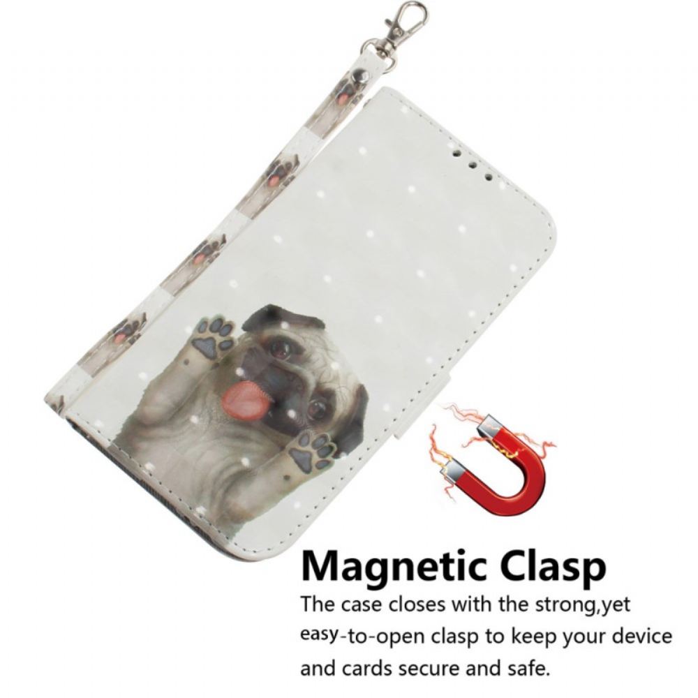 Kožený Kryt iPhone 16 Plus Mops S Popruhy