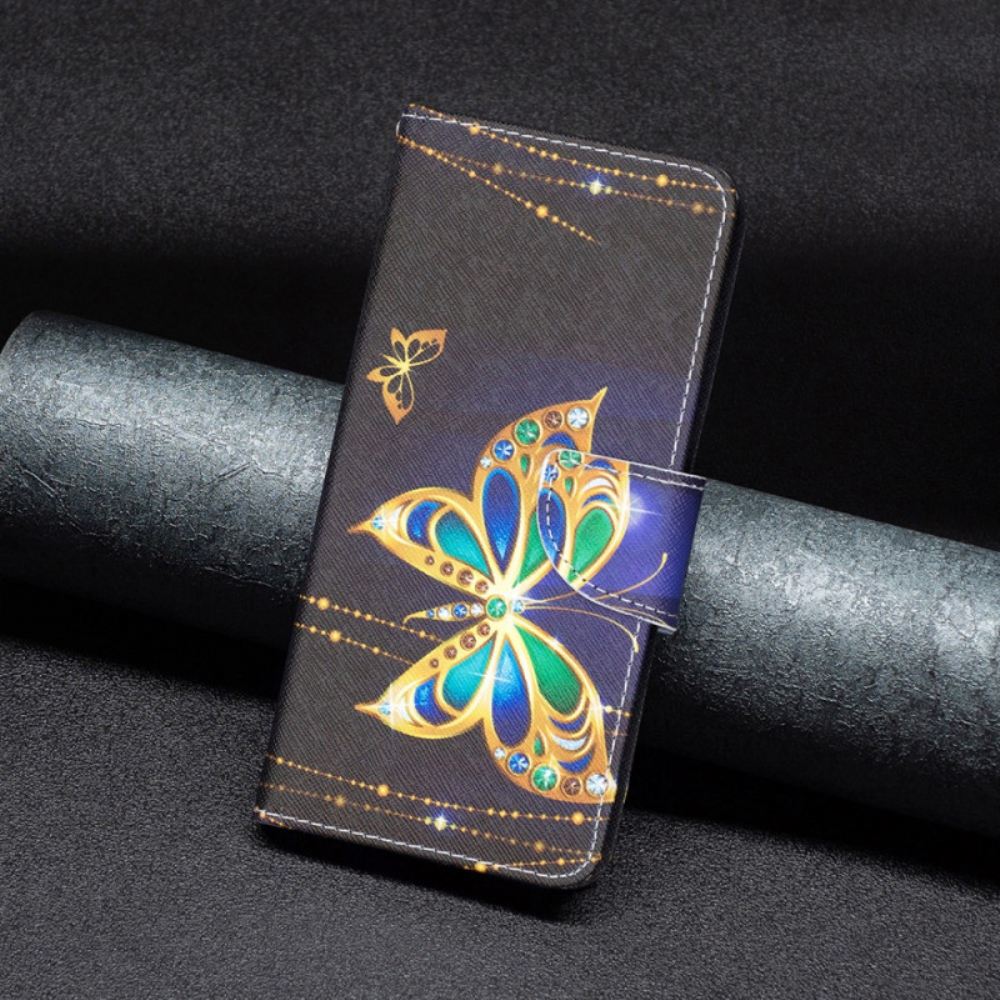 Kožený Kryt iPhone 16 Plus Motýlí Šperky