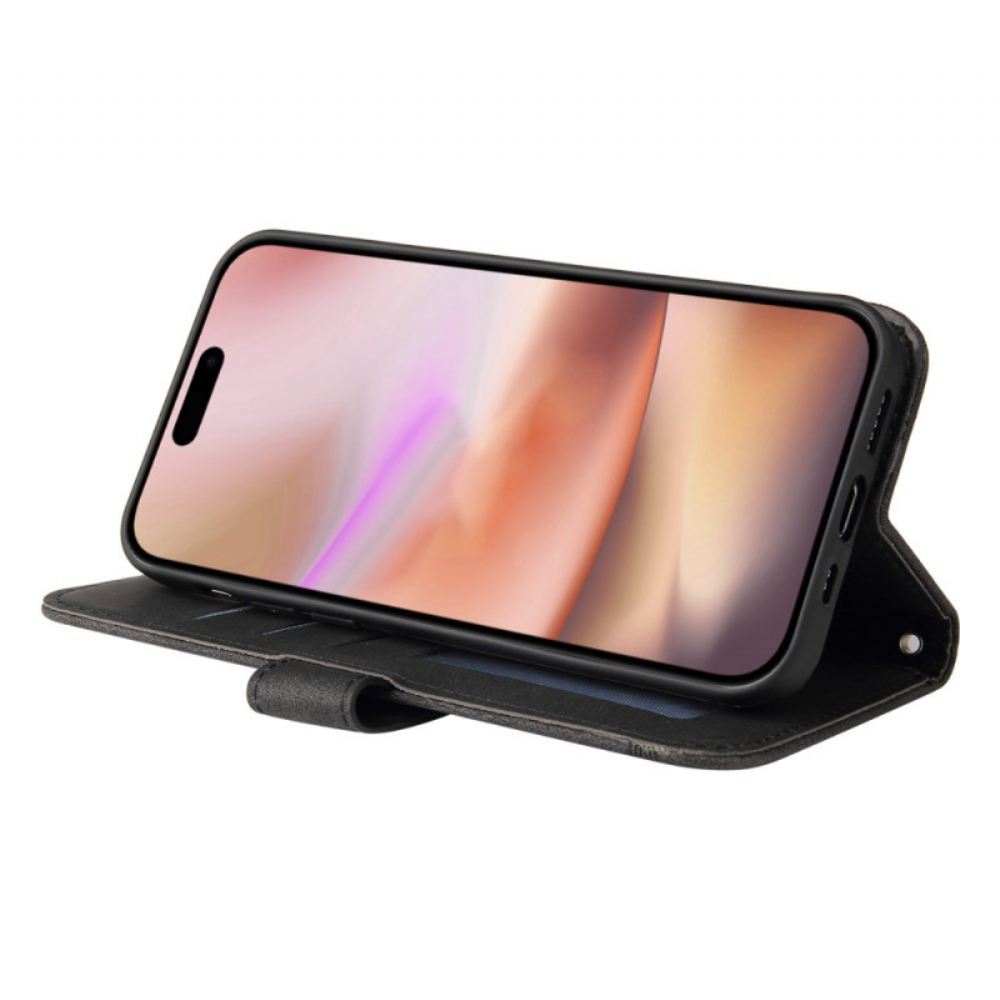 Kožený Kryt iPhone 16 Plus Ozdobný Nýt