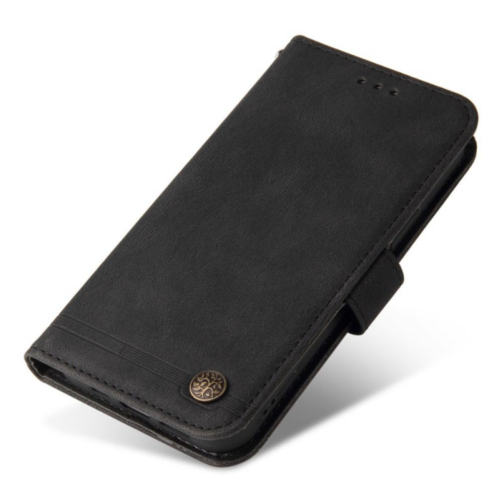 Kožený Kryt iPhone 16 Plus Ozdobný Nýt