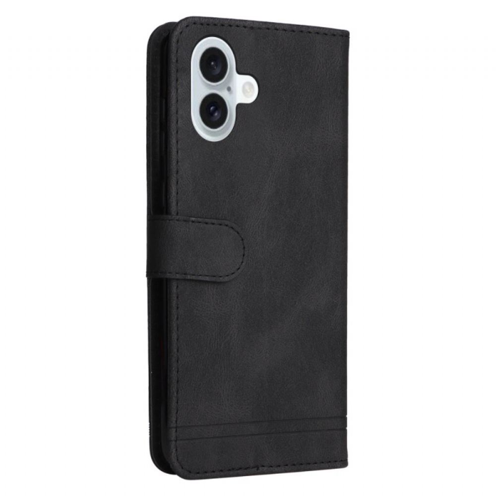 Kožený Kryt iPhone 16 Plus Ozdobný Nýt