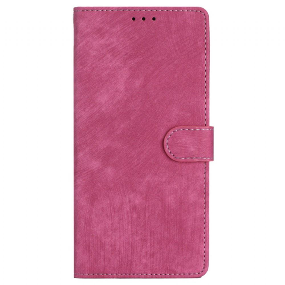 Kožený Kryt iPhone 16 Plus Semišový Efekt S Páskem