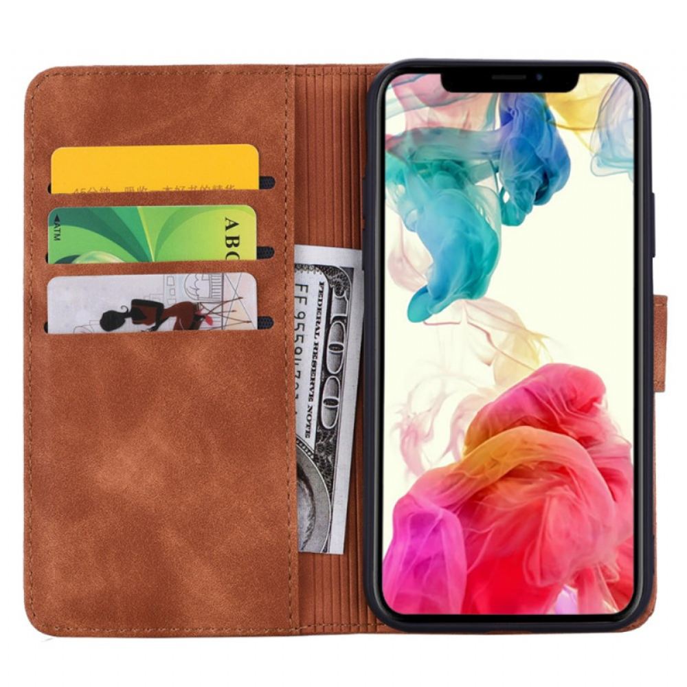 Kožený Kryt iPhone 16 Plus Tisk Mandaly