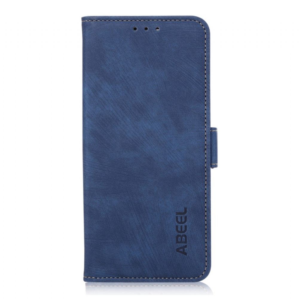 Kožený Kryt iPhone 16 Plus Vintage Semišový Efekt Abeel