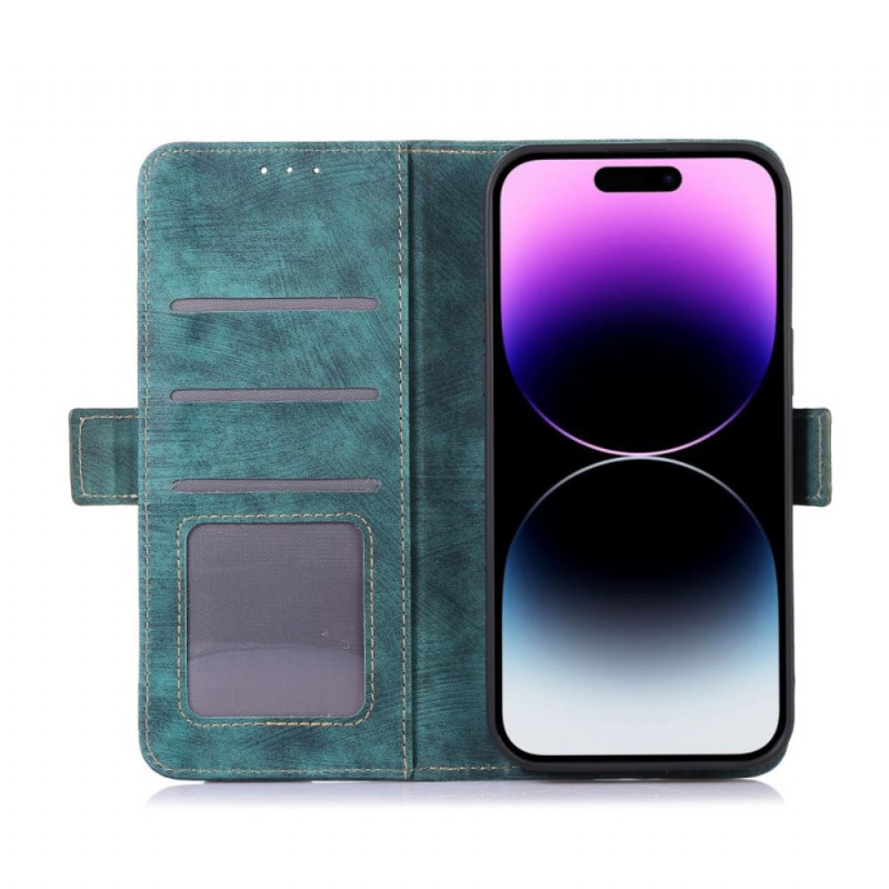 Kožený Kryt iPhone 16 Plus Vintage Semišový Efekt Abeel