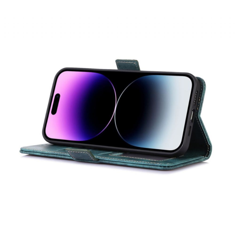 Kožený Kryt iPhone 16 Plus Vintage Semišový Efekt Abeel