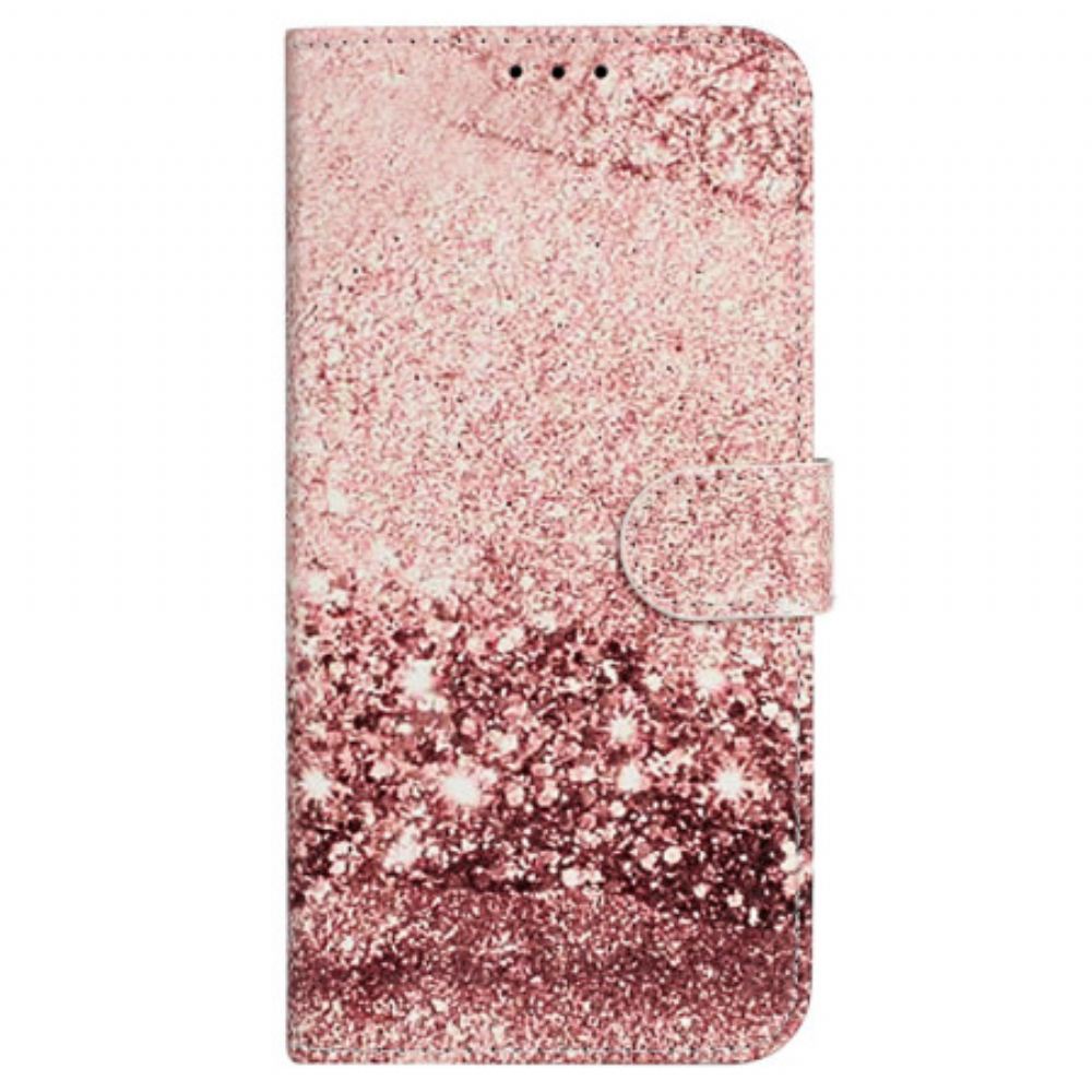 Kožený Kryt iPhone 16 Plus Vzor Z Růžového Mramoru