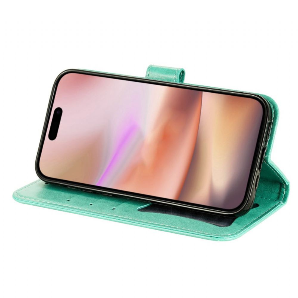 Kožený Kryt Na iPhone 16 Plus Tisk Mandaly
