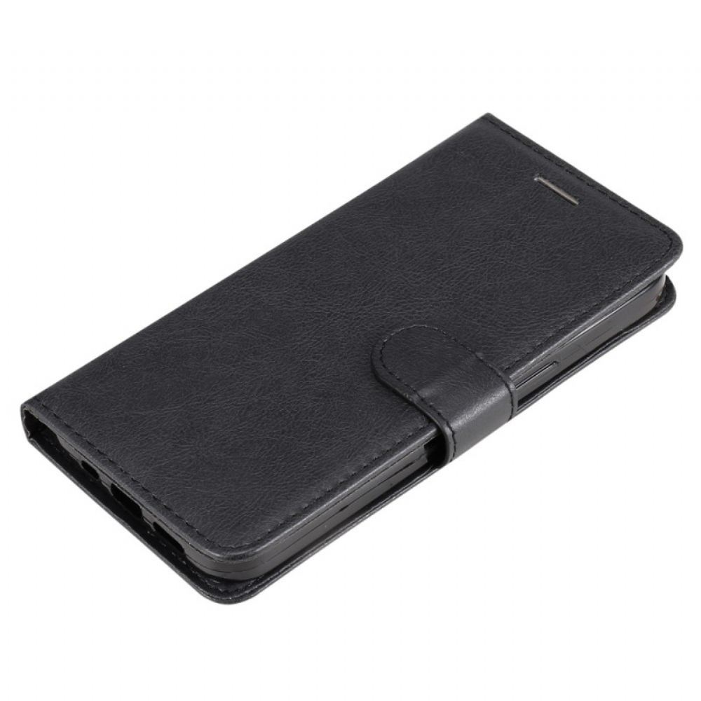 Kožený Kryt Na iPhone 16 Plus Umělá Kůže S Řemínkem