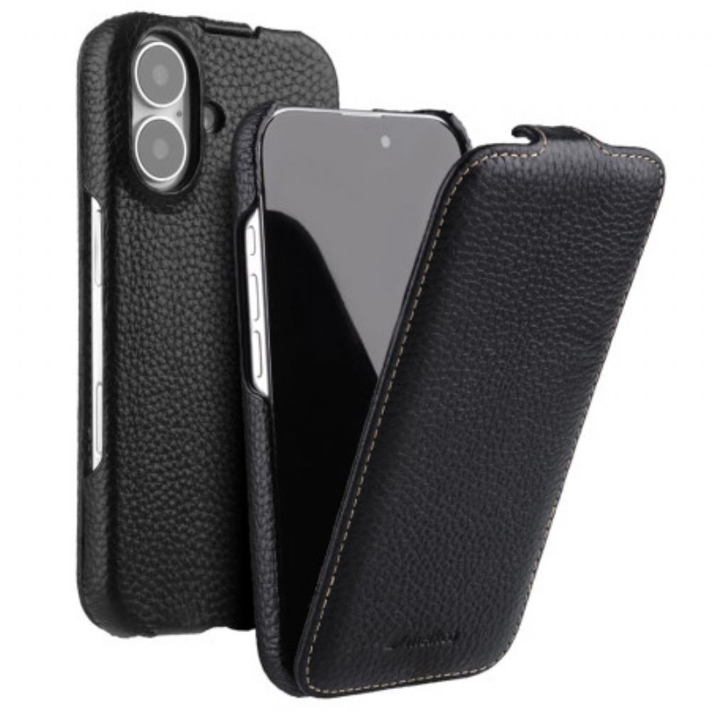 Kožený Kryt Na iPhone 16 Plus Vertikální Klapka Melkco