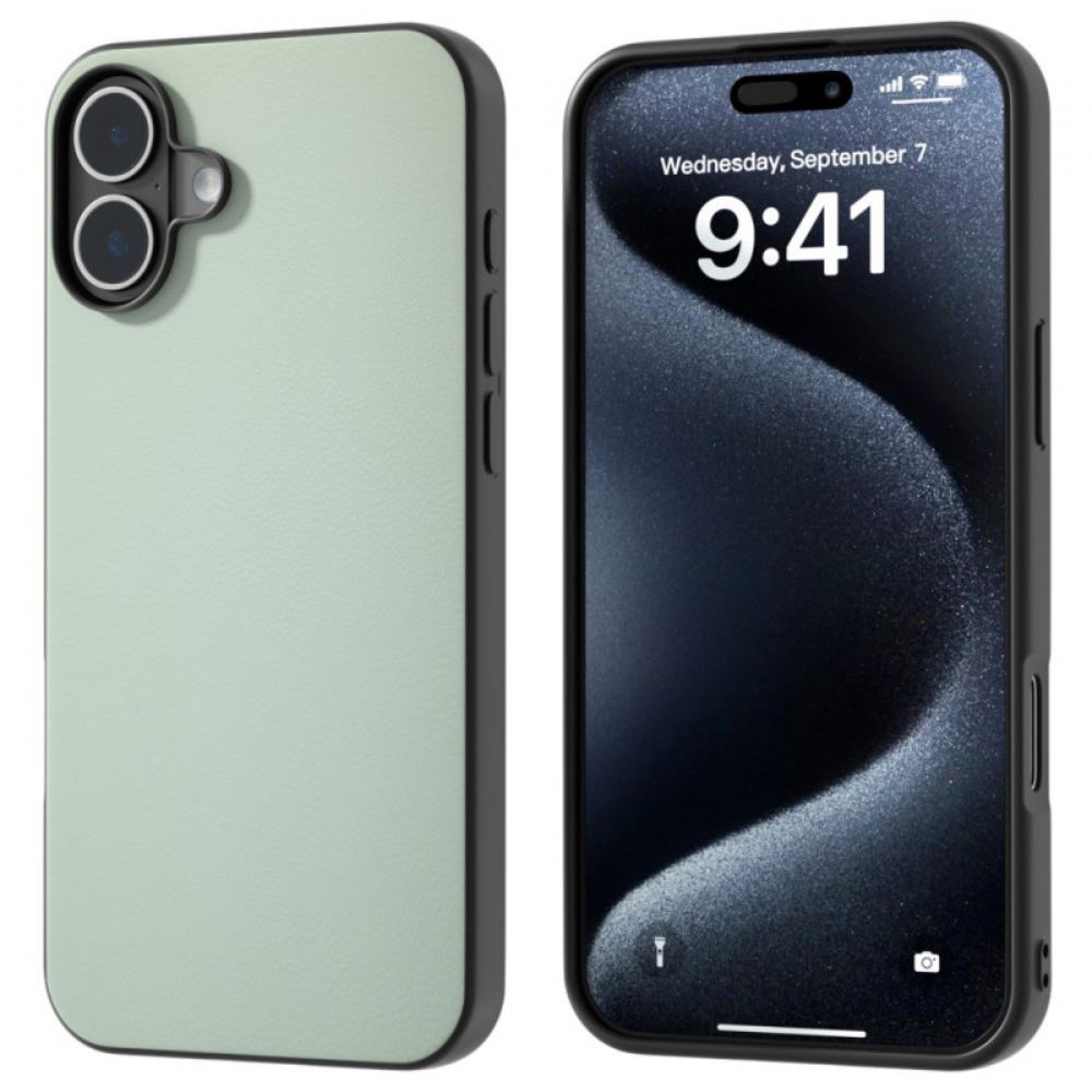 Kryt iPhone 16 Plus Imitace Kůže Proti Pádu