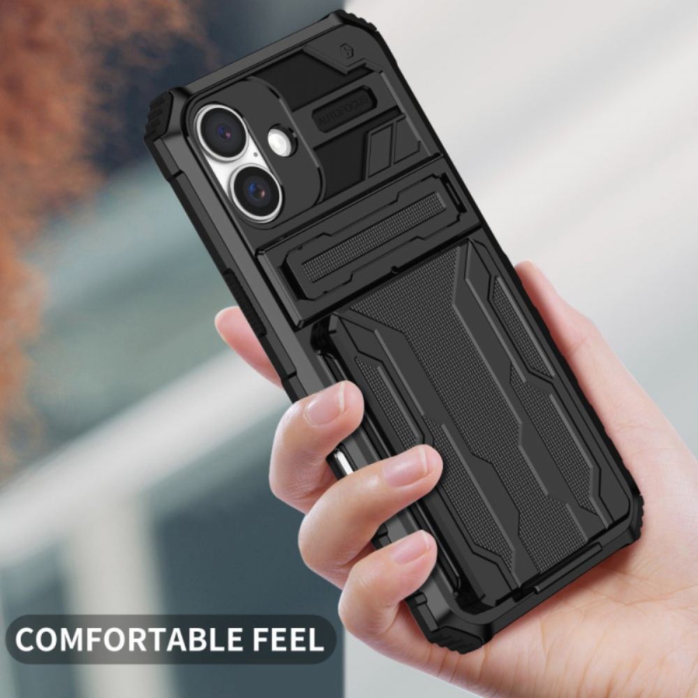 Kryt iPhone 16 Plus Integrovaný Držák Karty A Podpora