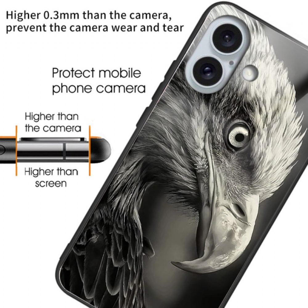 Kryt iPhone 16 Plus Kryty Na Mobil Tvrzené Sklo S Potiskem Eagle