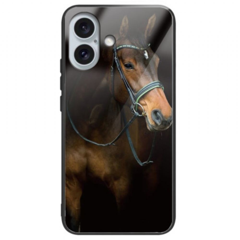 Kryt iPhone 16 Plus Kryty Na Mobil Vynikající Tvrzené Sklo Pro Koně