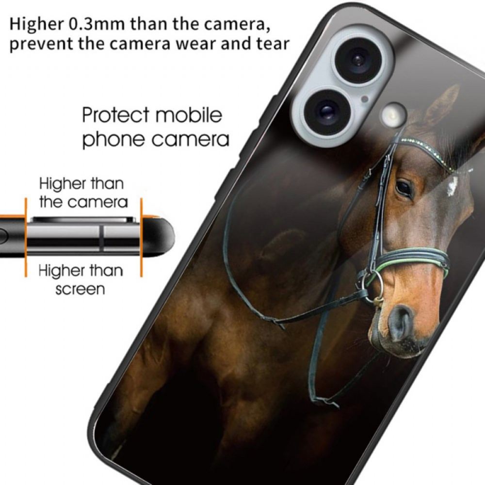 Kryt iPhone 16 Plus Kryty Na Mobil Vynikající Tvrzené Sklo Pro Koně