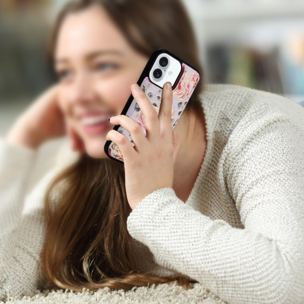 Kryt iPhone 16 Plus Květinová Ochrana Rfid