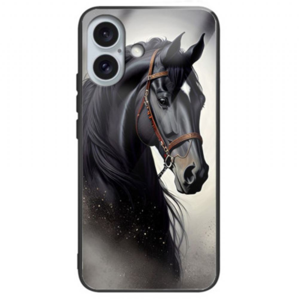 Kryt iPhone 16 Plus Kůň Z Tvrzeného Skla