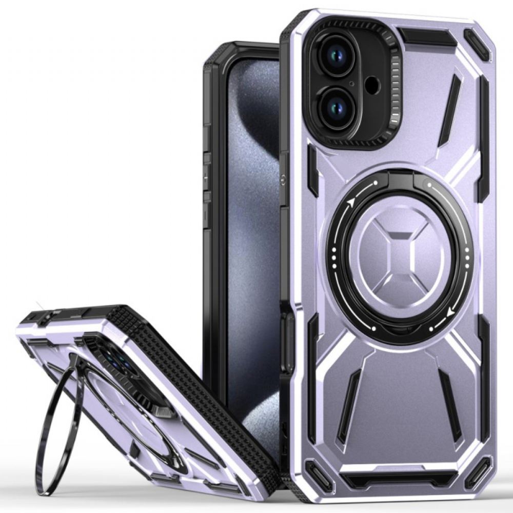 Kryt iPhone 16 Plus Magnetická Podpěra S Kovovým Efektem