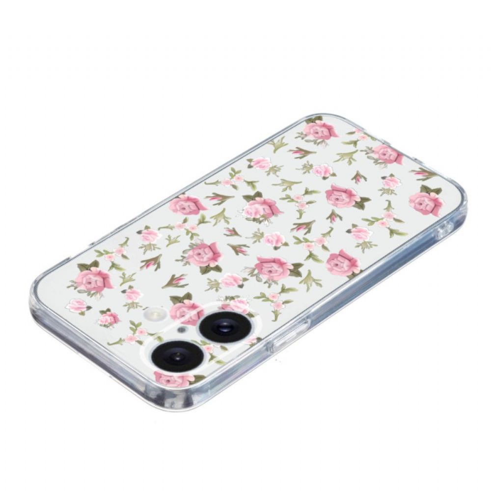Kryt iPhone 16 Plus Malé Růžové Květy